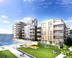 Apartment, 2 Bedrooms, Accessible, Balcony | Exterior - Luxurious Central Tønsberg Apartment Located on the City Beach (Tønsberg)