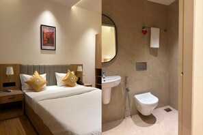 Quarto luxo | Espaço de trabalho para notebook, Wi-Fi de cortesia
