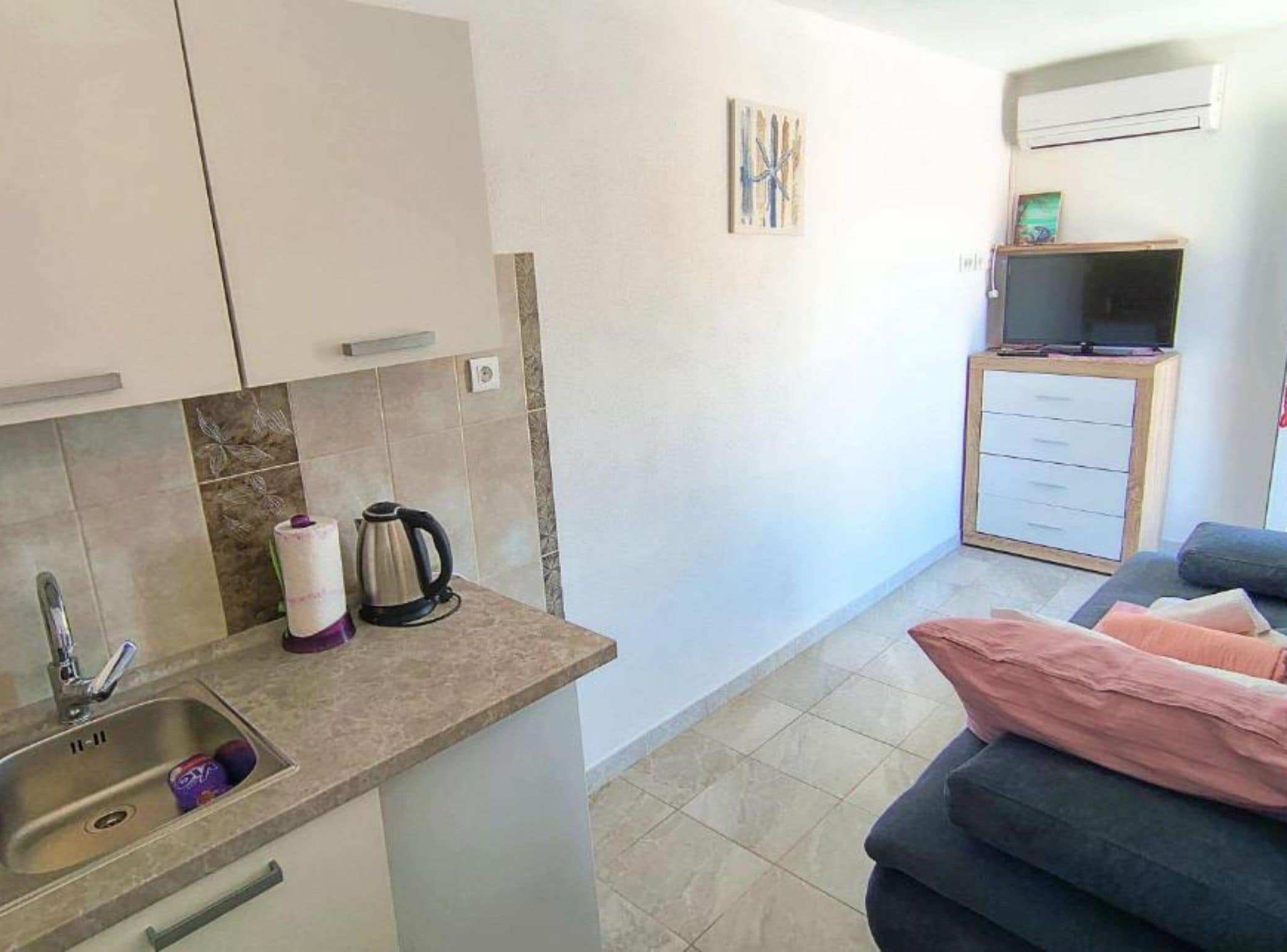 Estudio (Studio With Partly Sea View) | Cocina privada | Refrigerador 