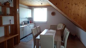 Apartment (Two Bedroom Apartment with Balcony) | Private kitchen | Fridge