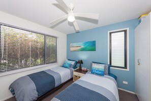 2 bedrooms, iron/ironing board, WiFi, bed sheets