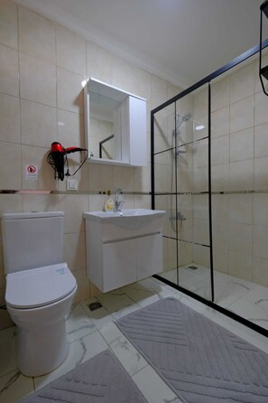 Villa | Bathroom | Hair dryer, towels, soap, shampoo - Sapanca Enovis Bungalov (Sapanca)