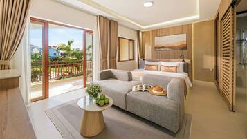 Ropa de cama de alta calidad y minibar