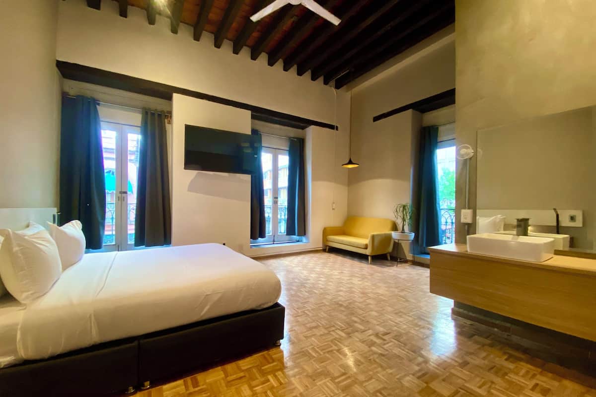 Comfort Double Room, Balcony, City View | Iron/ironing board, free WiFi, bed sheets