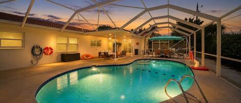 Outdoor pool, a heated pool