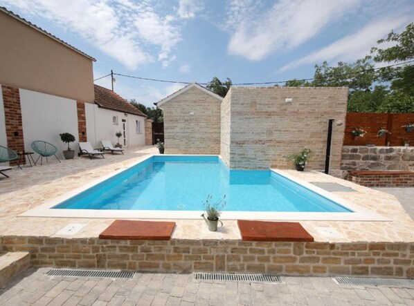 A heated pool