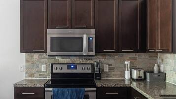 Fridge, dining tables