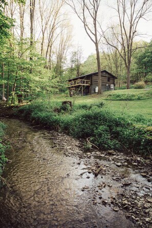 Property grounds - Secluded cabin • New saltwater hot tub • Stream (Naples)