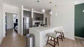 Fridge, dining tables - Landing | Amazing 3BD, Pool, Courtyard (Richmond)