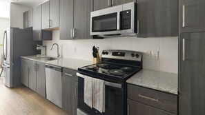 Fridge, dining tables - Landing | Modern Studio, Clubhouse, Game Room (Katy)