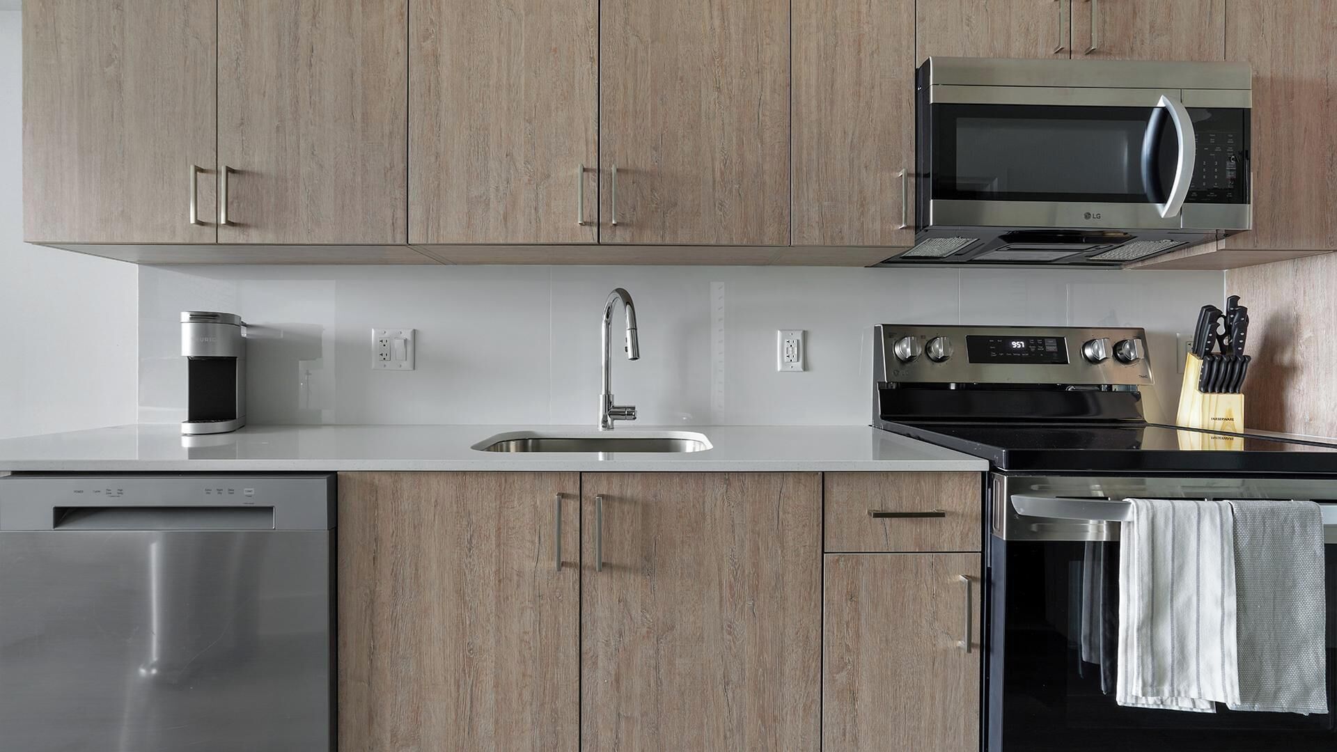 Fridge, dining table