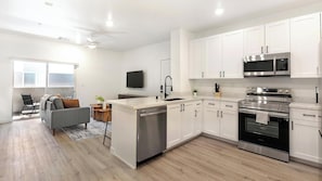 Fridge, dining tables - Landing | Stunning 1BD, Clubhouse, Gym (North Las Vegas)