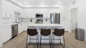 Fridge, dining tables - Landing | Beautiful 2BD, Clubhouse, Gym (North Las Vegas)