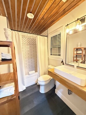 Hair dryer, towels, soap, toilet paper - Modern 4BR Home with Pool  Near NYC & MetLife Stadium (Roselle Park)