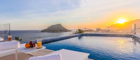 A heated pool