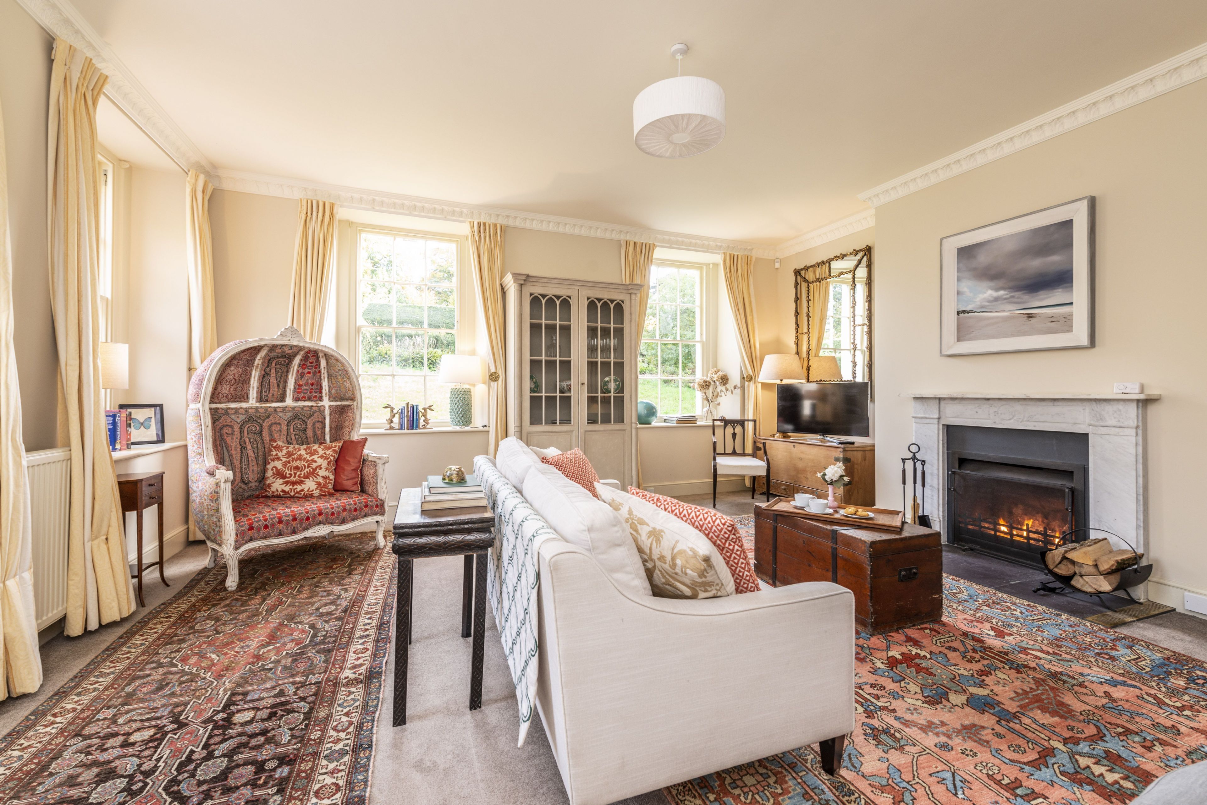 TV, fireplace, DVD player
