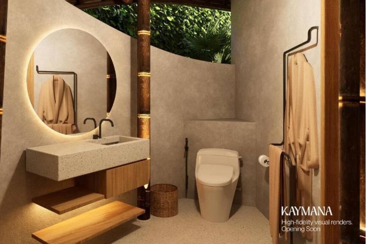 Villa de lujo, 2 habitaciones, alberca privada | Baño | Regadera, amenidades de baño gratuitas, secadora de cabello, toallas