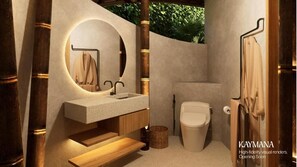 Luxury Villa, 2 Bedrooms, Private Pool | Bathroom | Shower, free toiletries, hair dryer, towels - Kaymana (Pecatu)