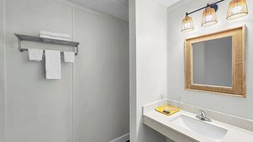 Hair dryer, towels