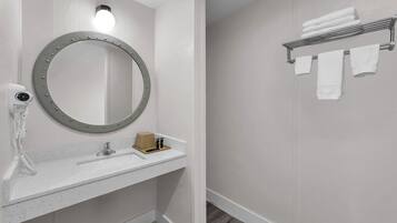 Hair dryer, towels