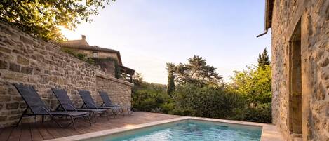 Outdoor pool, a heated pool