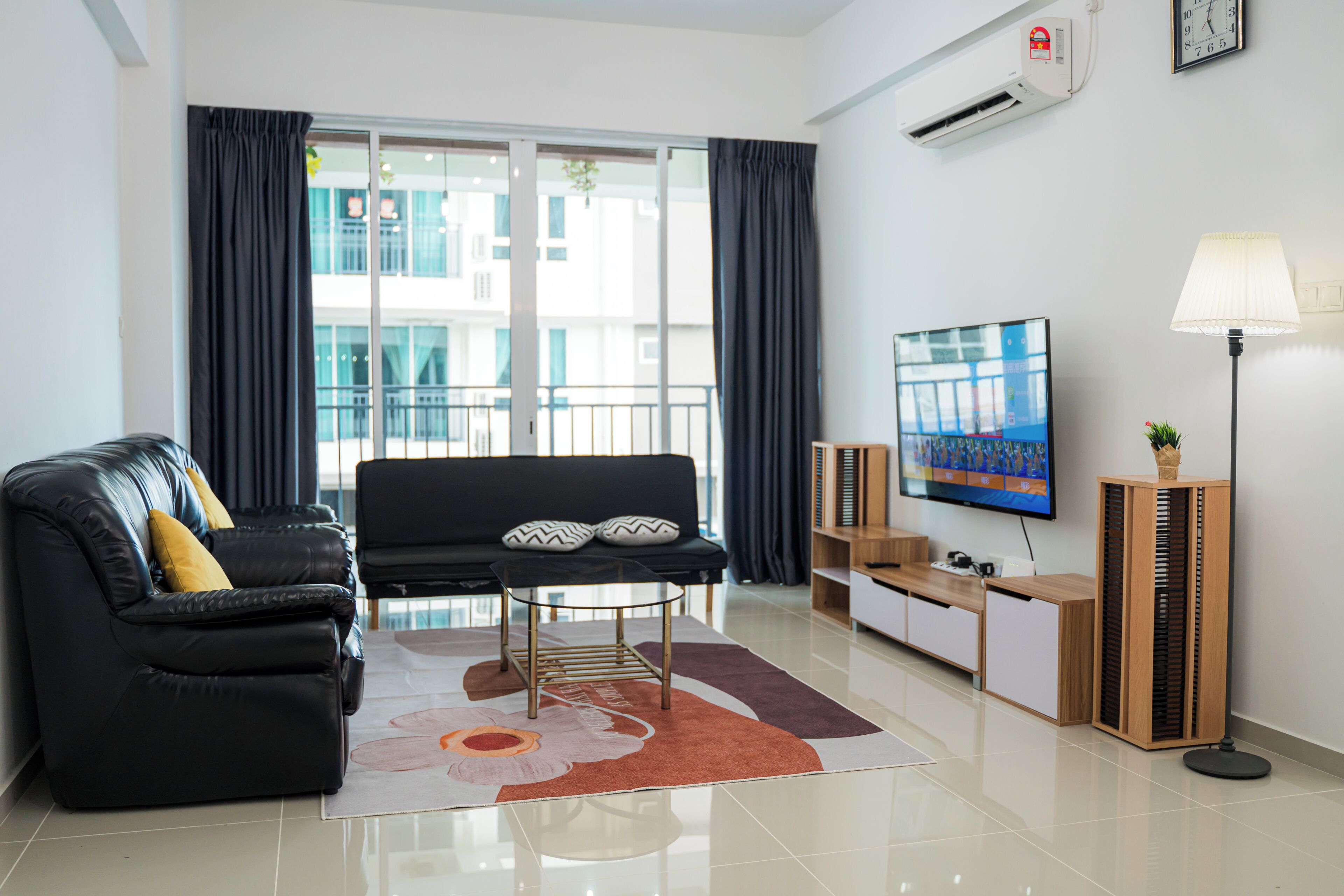 Basic Condo, Balcony, Hill View | Living area