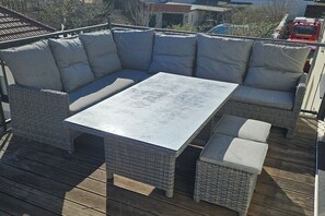 Outdoor dining - Holiday apartment with 1 bedroom (Werder)