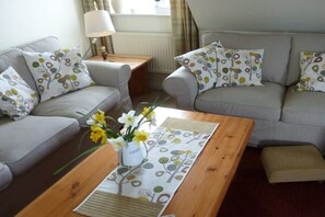 Smart TV, DVD player, books, stereo - "Hüs Uthlande" attic (Wrixum)
