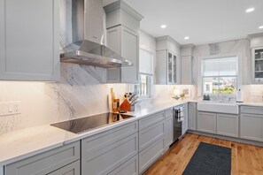 Chef's kitchen thoughtfully designed for effortless entertaining.
