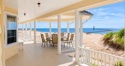 NEW! The Frankfort Beach House - Spectacular Lakefront Home on Frankfort Beach and Lake Michigan!