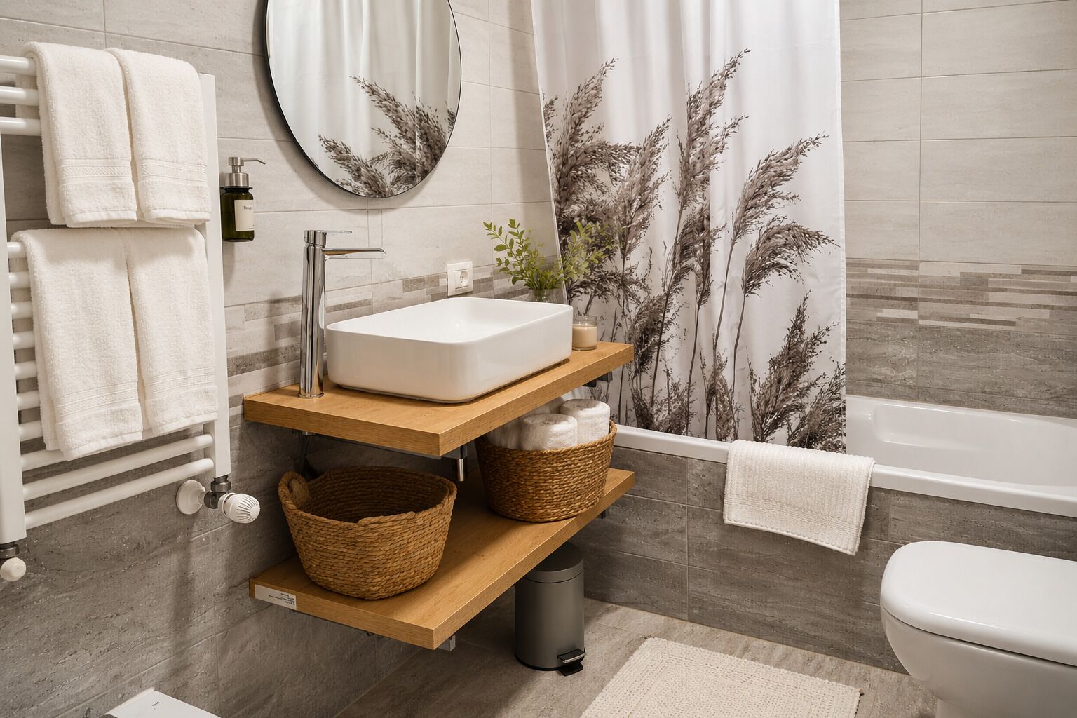 Hårtørrer, bidet, håndklæder, Sæbe