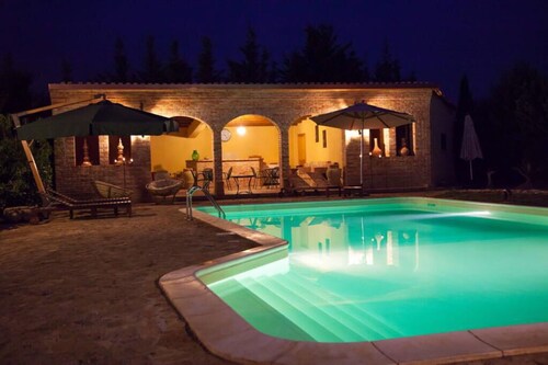 Maison de vacances privée avec climatisation, WIFI, piscine privée, TV, patio, vue panoramique