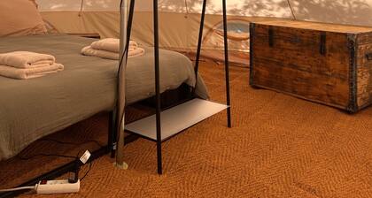 A Comfortable Nature Getaway at Moulin de Saza: Glamping Tent with a Pool