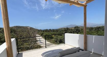 Villa M with a great pool and a beautiful view of the sea and mountains.