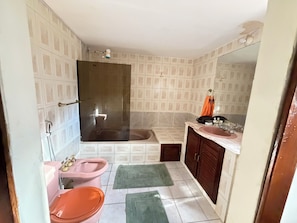 Shower, bidet, towels, soap - Charming 3-bedroom country house in tranquil Trinidad with AC (Trinidad)