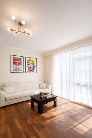 Living area - Stylish 2BR Apt in Saburtalo | Bright & Cozy (T'bilisi)