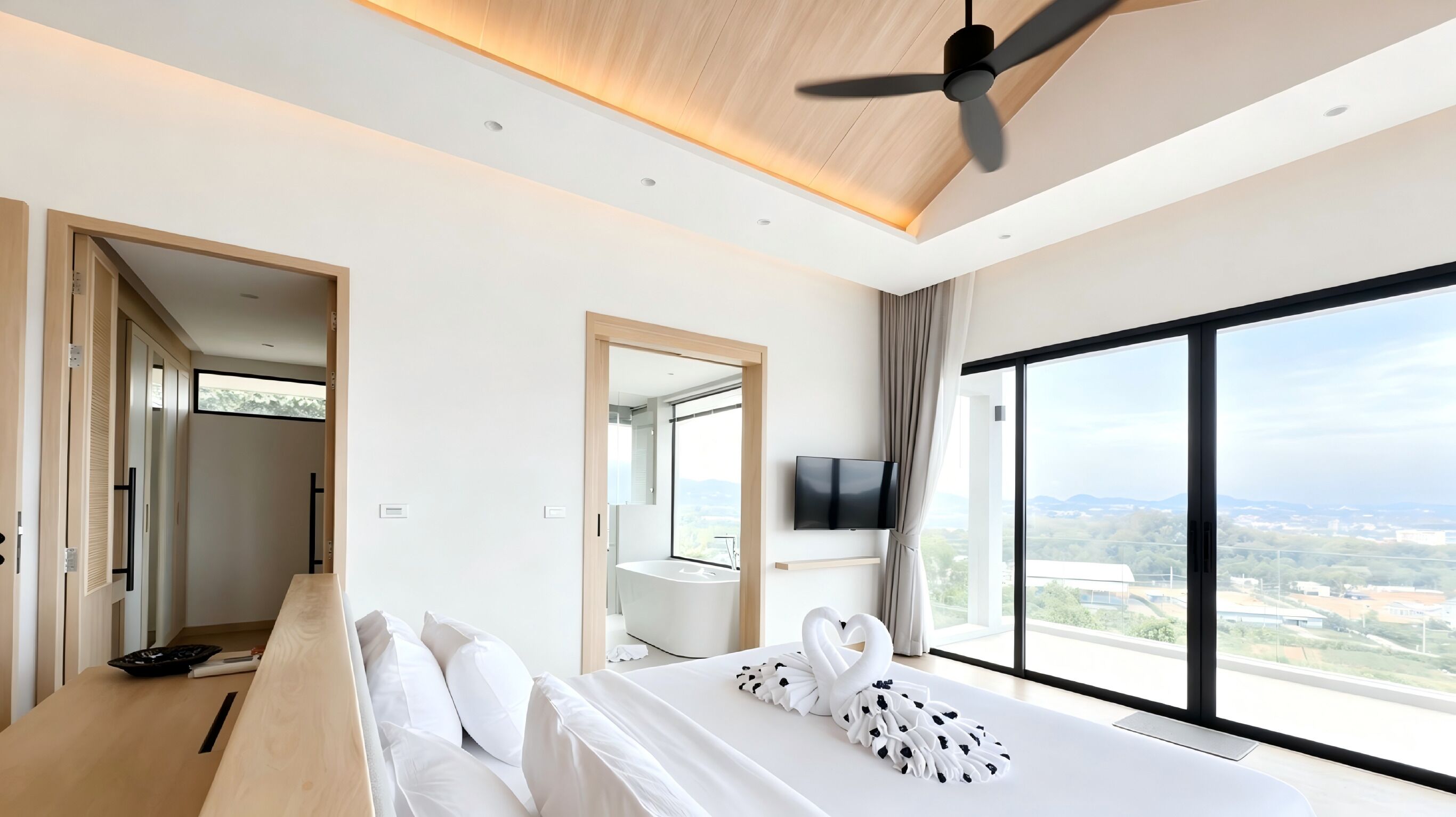 Biệt thự Cao cấp, quang cảnh biển | Bộ đồ giường cao cấp, chăn bông, két bảo mật tại phòng, bàn 
