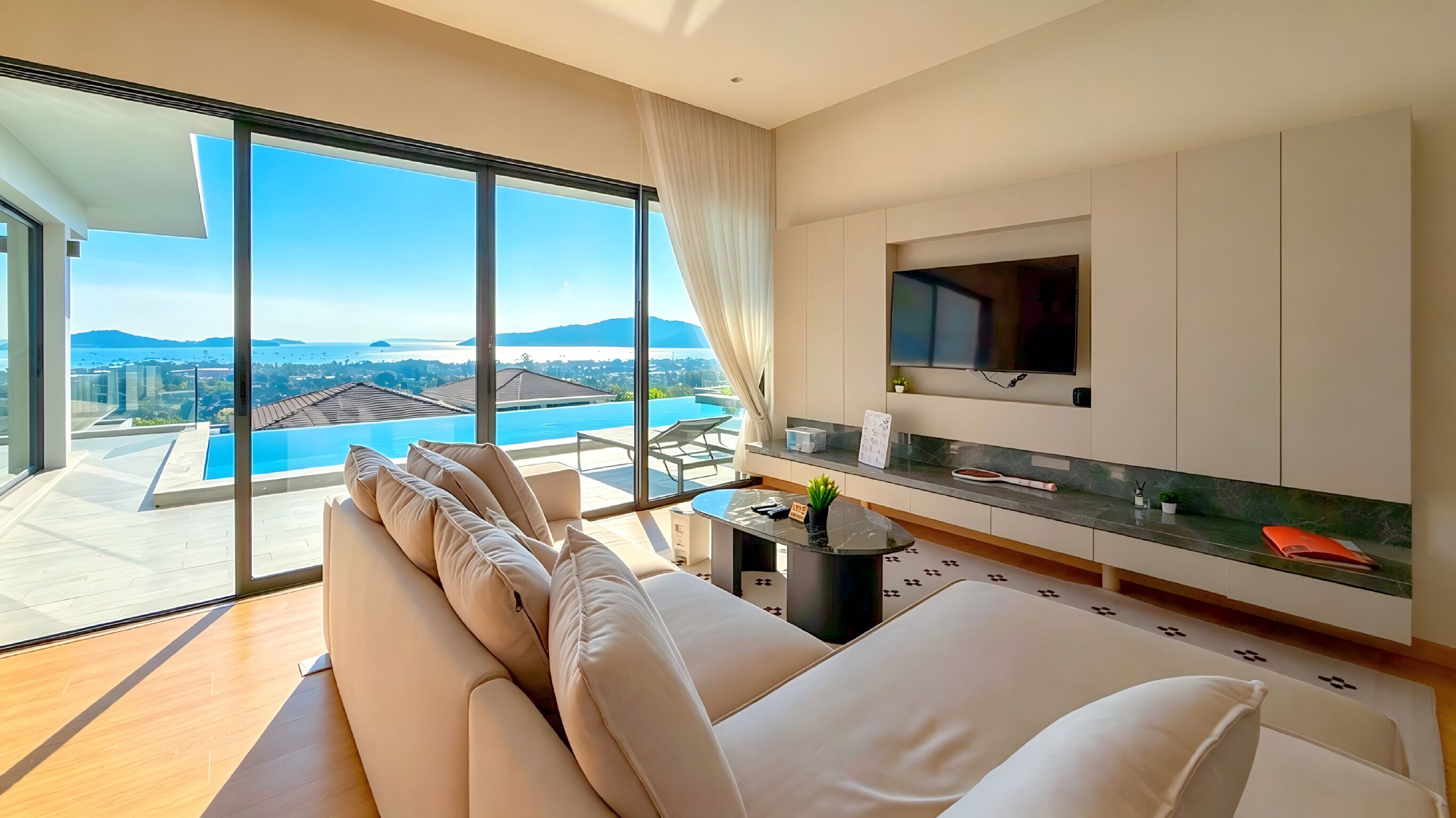 Villa Familiale, vue mer | Coin séjour