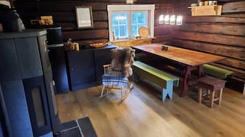 Cabin, 3 Bedrooms, Patio | Dining