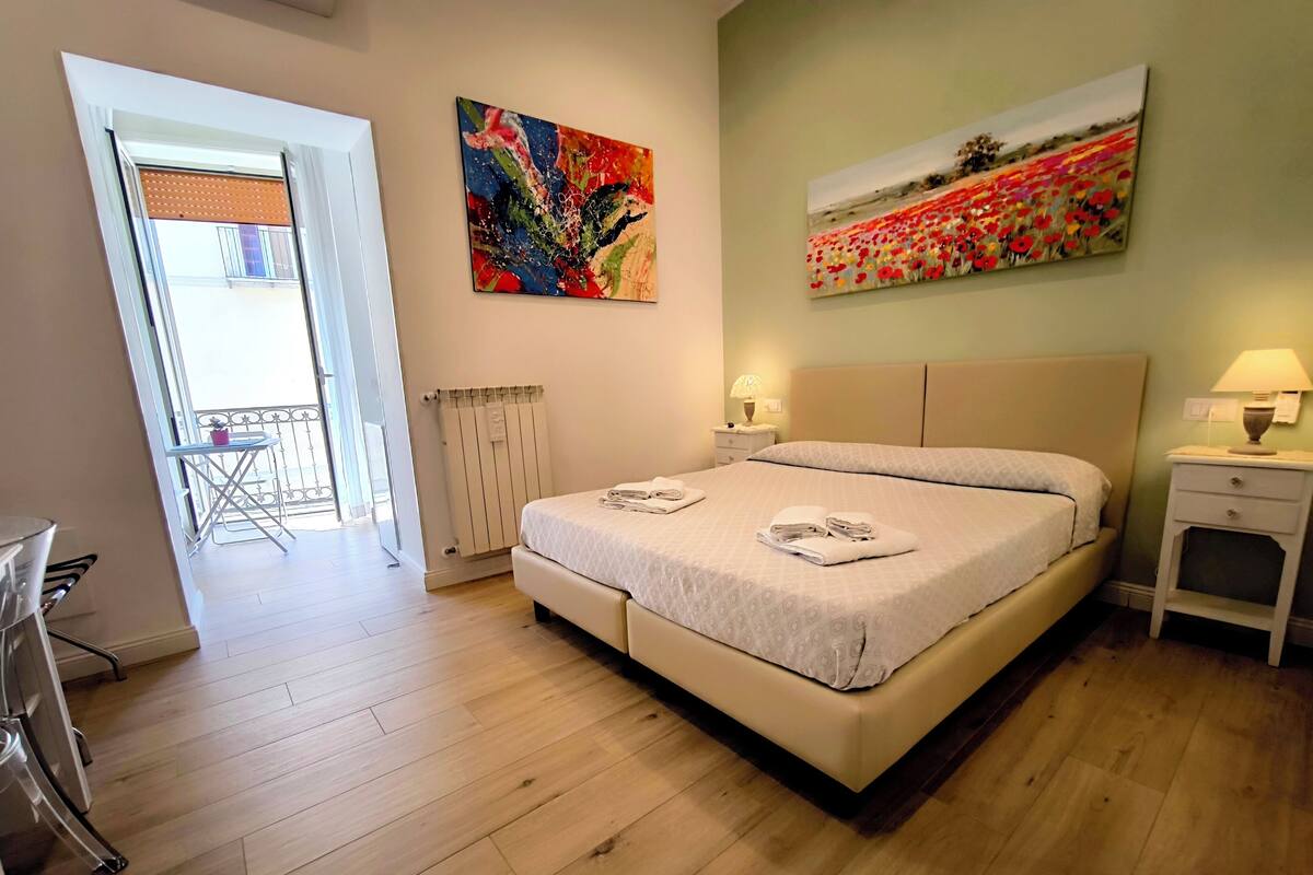 Double Room, Balcony, City View | In-room safe, iron/ironing board (on request), free WiFi