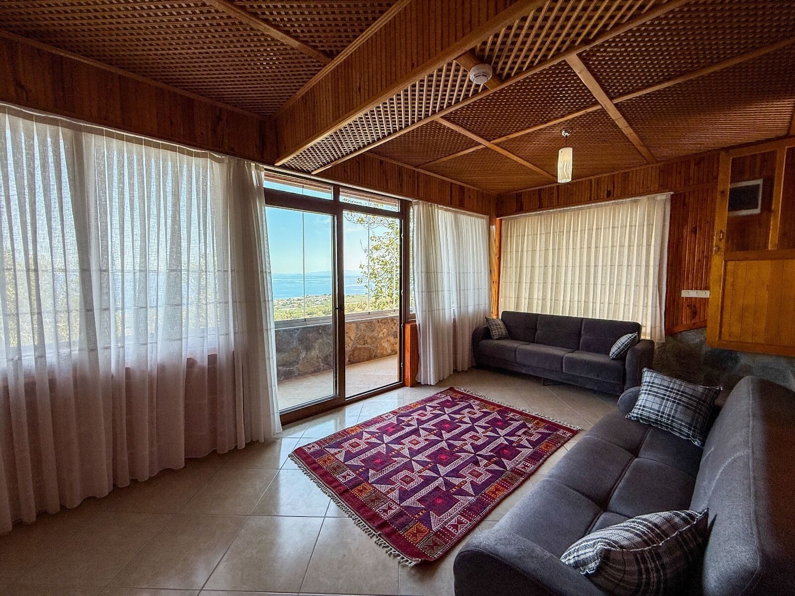Chambre Double, vue mer | Coin séjour