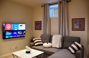 Living area - Private 2BR Suite | Kitchen & Laundry (Saskatoon)