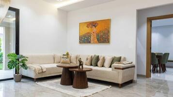 Appartement, 2 chambres, fumeurs, vue jardin | Salle de séjour