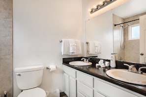 Hair dryer, towels