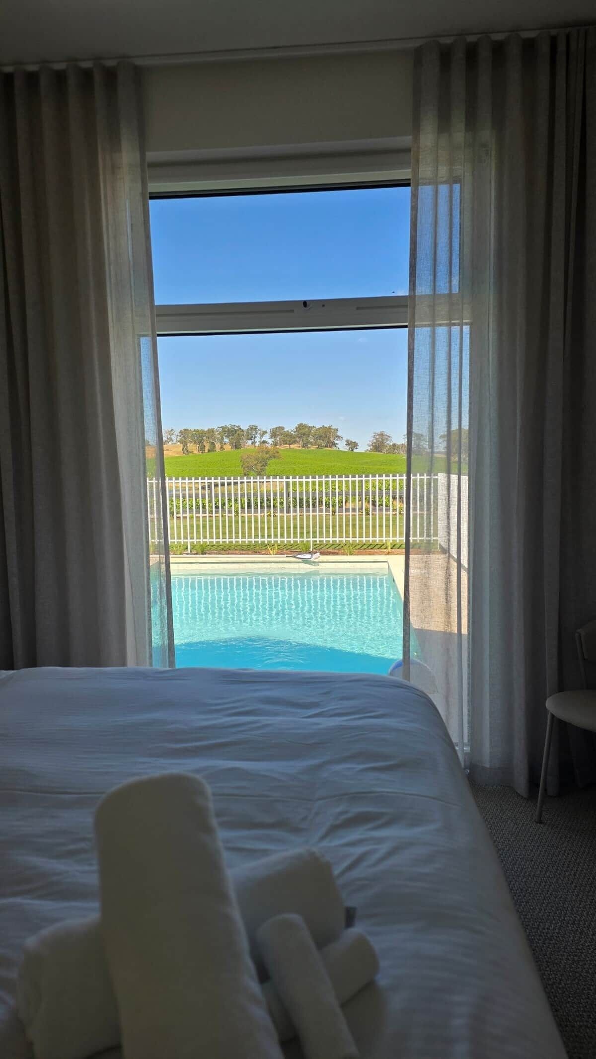 A heated pool