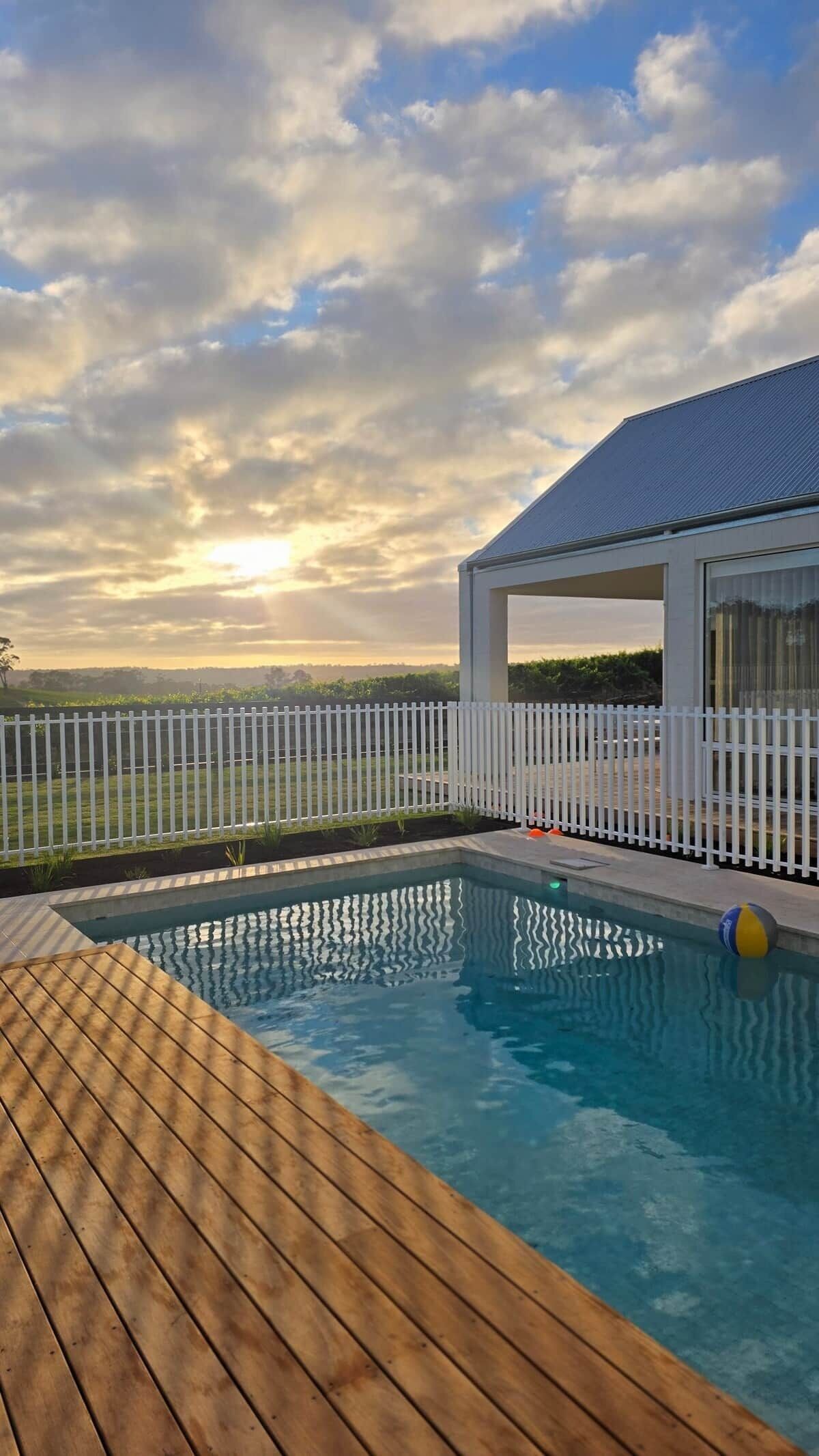 A heated pool