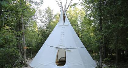 Chief Joseph, Large Tipi with central firepit