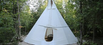 Chief Joseph, Large Tipi with central firepit