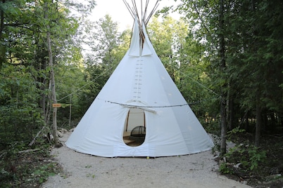 Chief Joseph, Large Tipi with central firepit