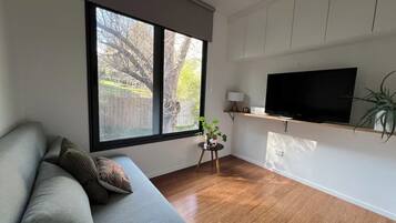 Smart TV, books, stereo